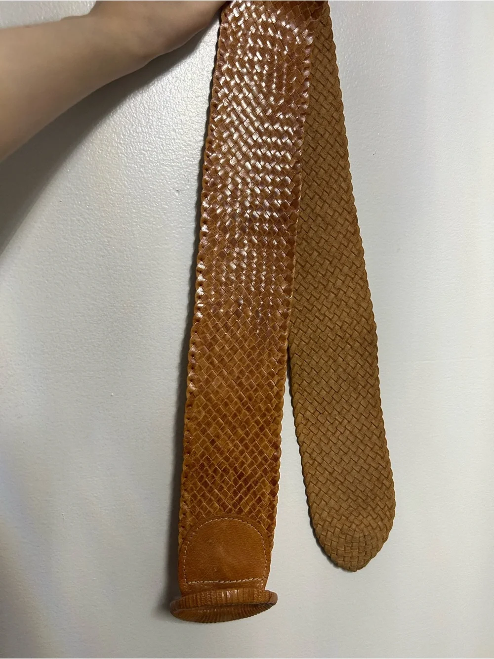 Vintage Talbots Wide Woven Genuine Leather Belt M